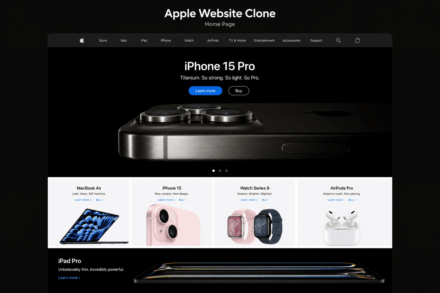 Apple Clone - Django E-Commerce Web Application preview